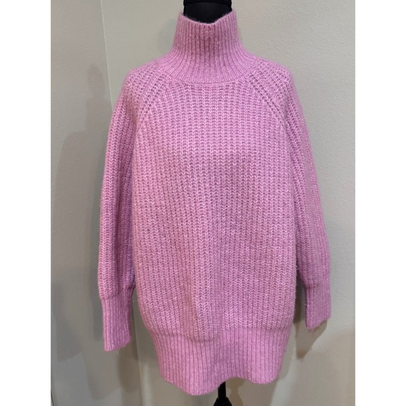 Zara Sweaters - Zara‎ Knit Turtleneck Sweater Oversized Pullover Cozy Pink Size S